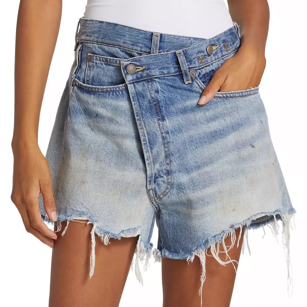 NWT-RI3Crossover Denim Jean Shorts distressed Used for photo shoot only!